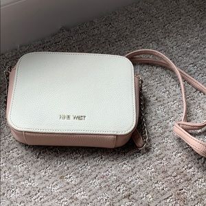 cute pink and white purses